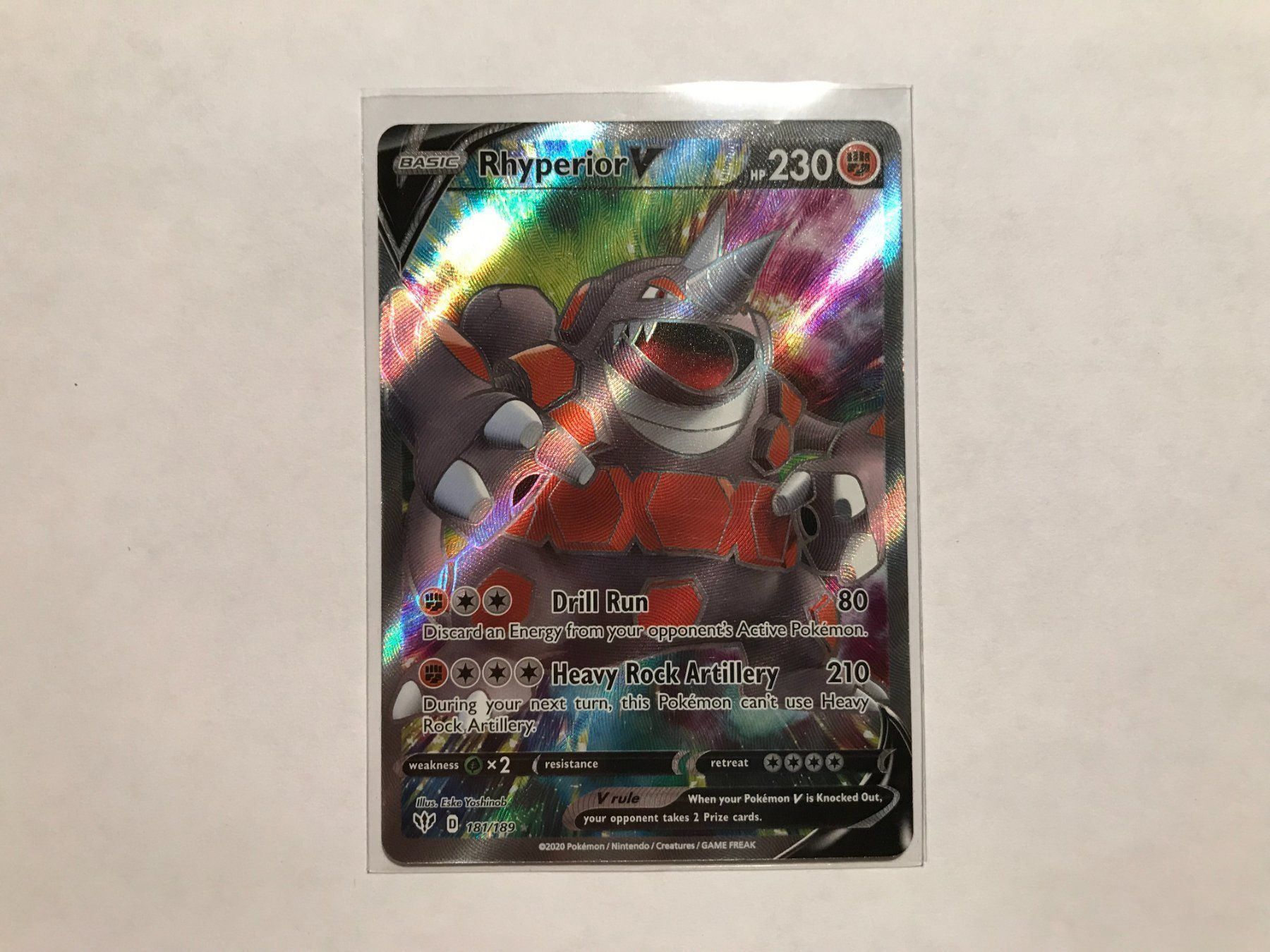 Pokémon Carte collezionabili: Rhyperior V FullArt – Nuovo (secondo la descrizione) da Hagendorn venduto da Pokecollectorch
