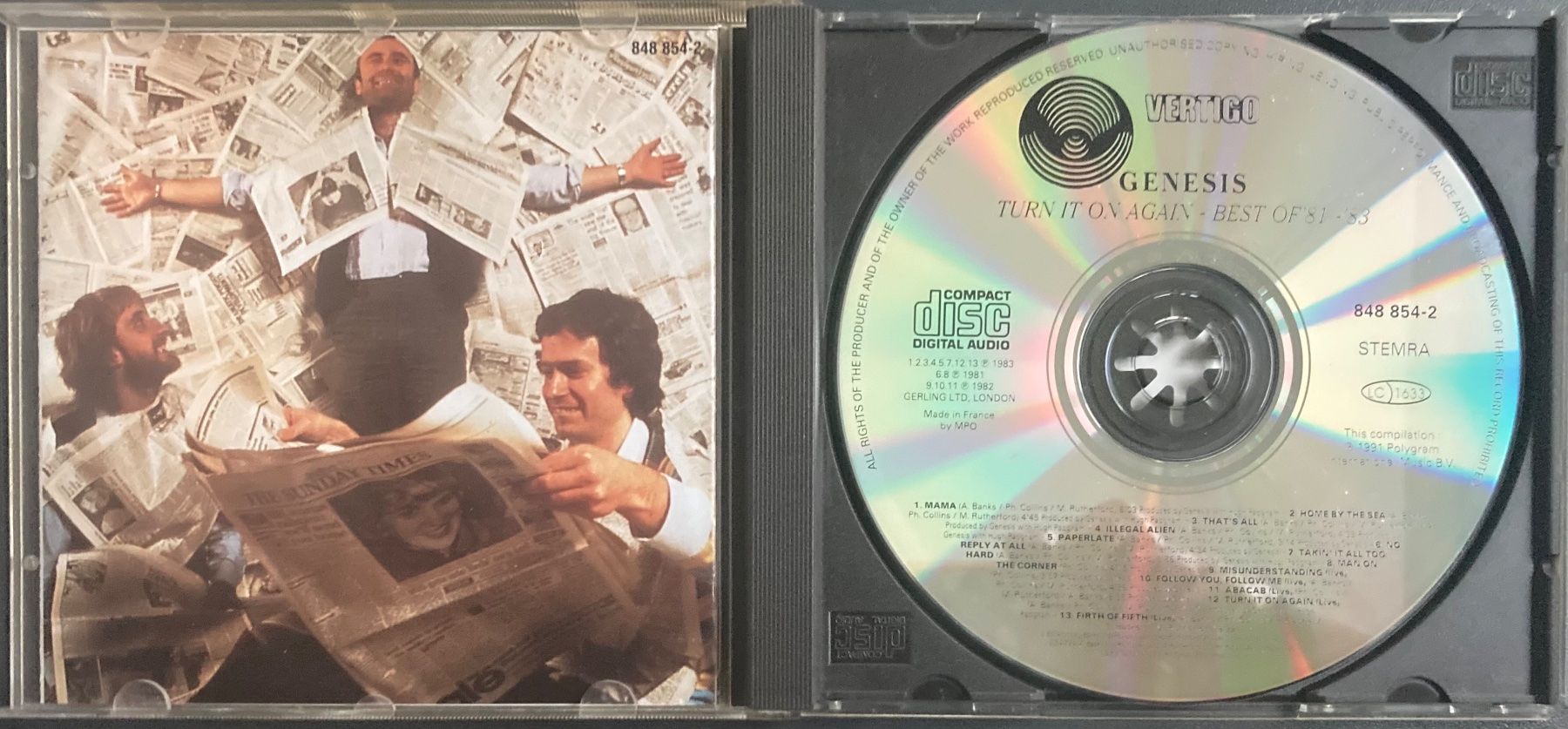 CD: GENESIS - TURN IT ON AGAIN - BEST 0F '81-'83 – Usato da Poliez-Pittet venduto da Newtown-Records 2