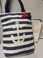 BUCHERER Strandbag, Shopper, Tasche gross, maritim, Anker