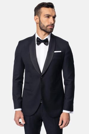 Wedding suit | Smoking | Feine Wolle, Satin-Revers | Gr. 36