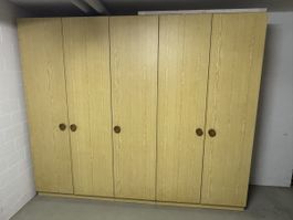 Kleiderschrank 5-türig, Holzoptik, hell, guter Zustand