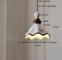 Lampe suspendue LED en céramique, style nordique moderne