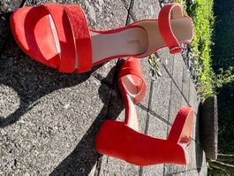 Sandalen, Velorleder-look , Gr 36 ,