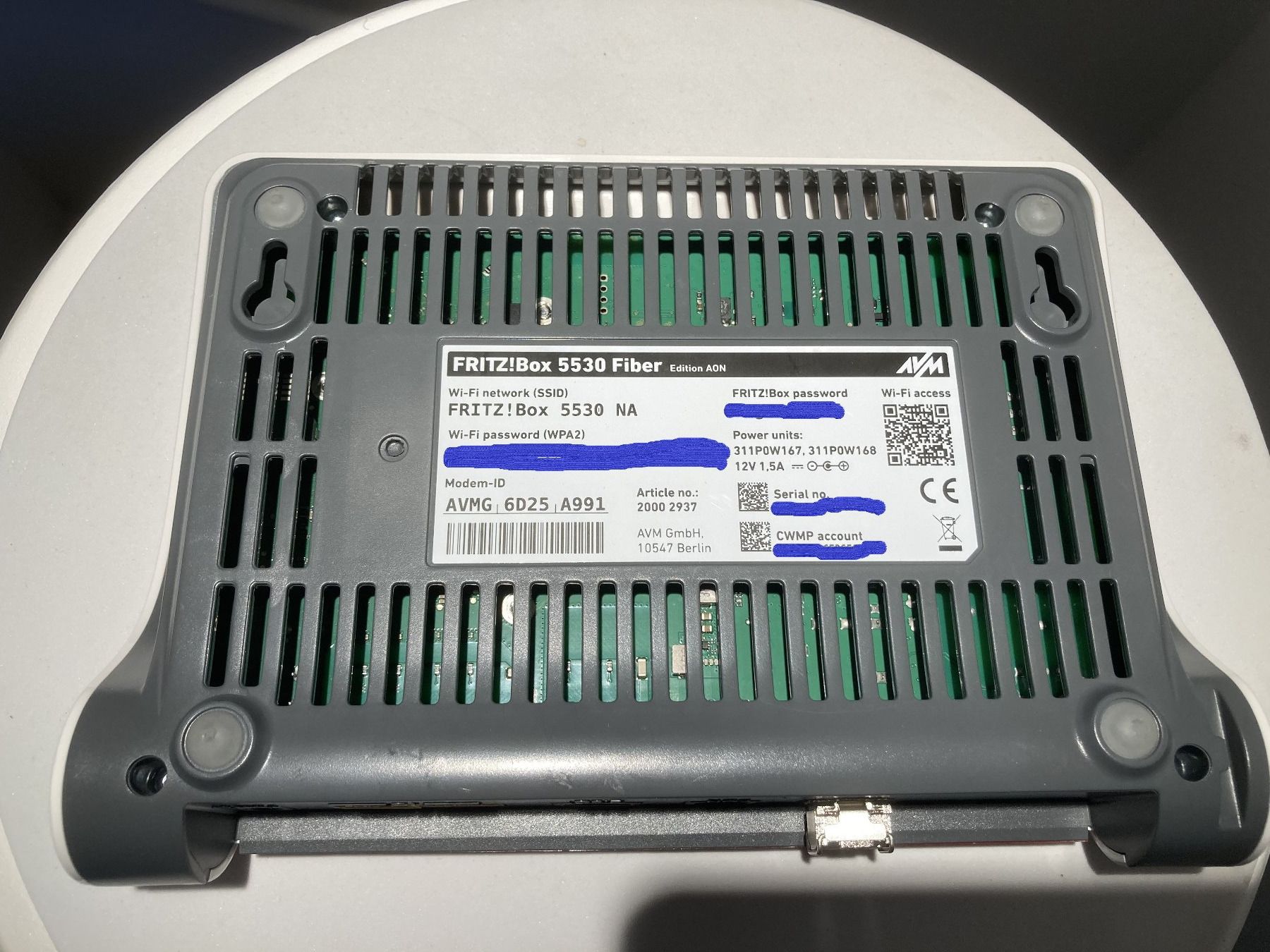 Fritz Modem & Router: Fritz!box 5530 Fiber AON – Usato da Dielsdorf venduto da Textron 3