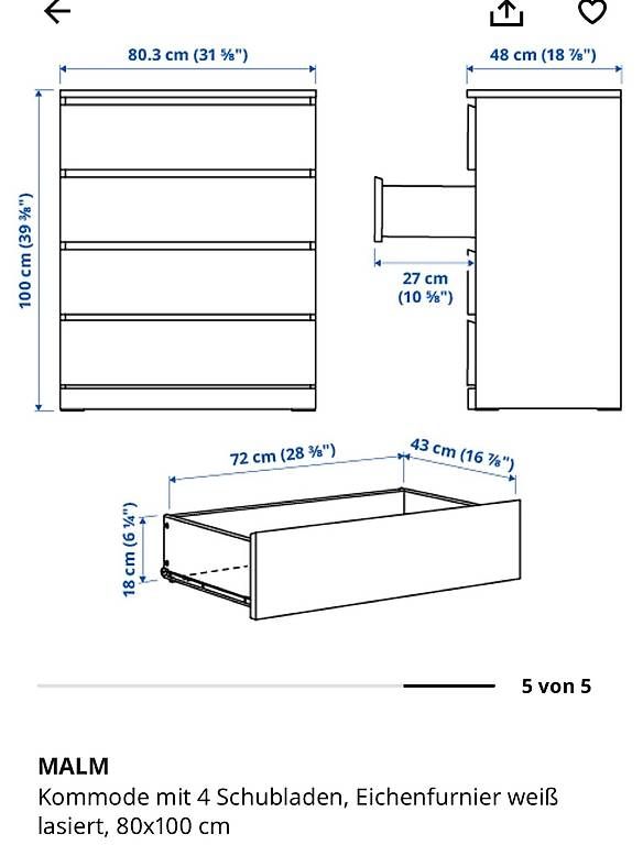 Kommoden: Malm Kommode Ikea – Gebraucht aus Luterbach von Nemea53636 2