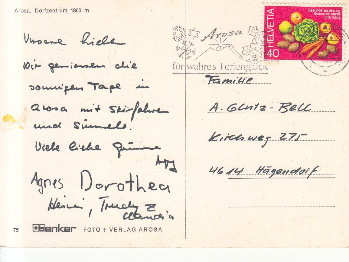 Cartoline postali: Arosa 1976 – Usato da Bürglen TG venduto da StampGraf 1