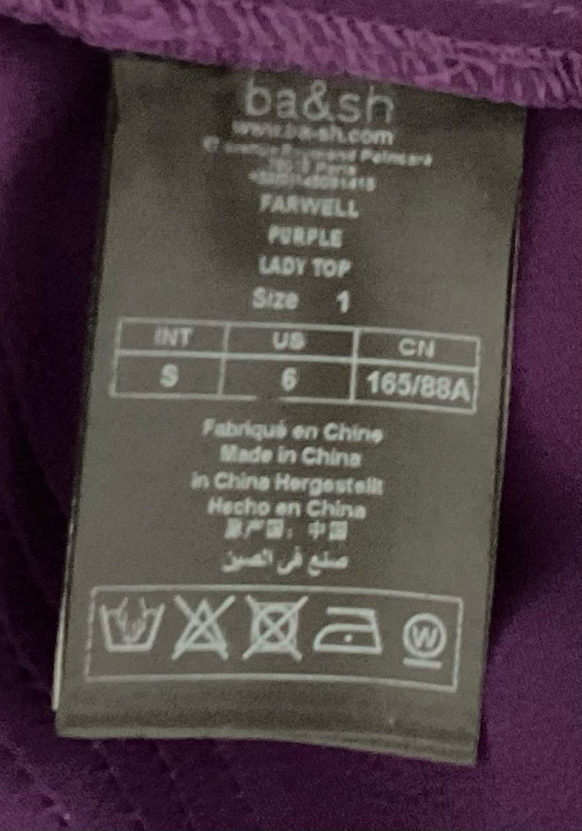 Ba&Sh Camicette: ba&sh top violet foncé – Nuovo e nell'imballaggio originale da Corseaux venduto da Mililaforet75 8