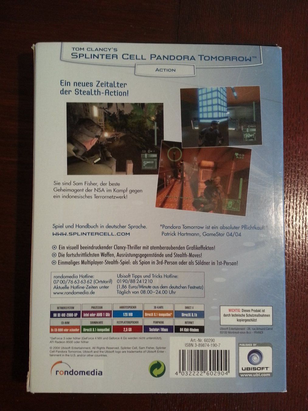 Giochi: Splinter Cell Pandora Tomorrow – Nuovo (secondo la descrizione) da Zug venduto da megawarenlager 1