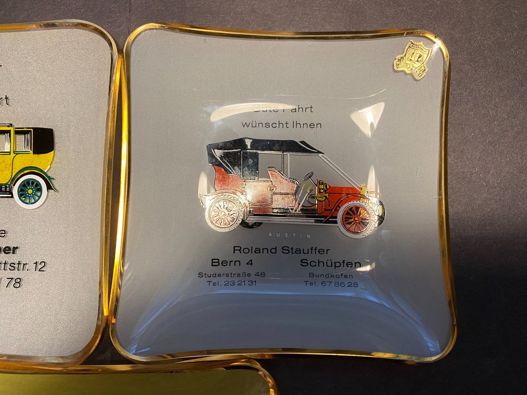 Portacenere: 3 Vintage Aschenbecher Oldtimer Austin Rolls-Royce Wolseley – Usato da Spiez venduto da Mlandcruiser 2