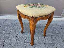 Vintage Hocker Schemmel Polster Sessel Stuhl