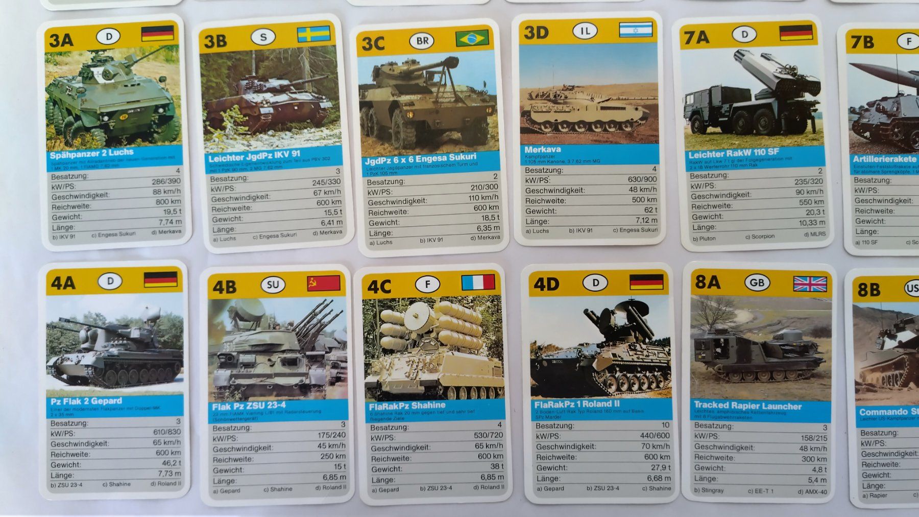 Giochi: Panzer Quartett / FX Schmid ©1988 ab Fr. 4.- – Usato da Bellach venduto da JingleJerry 5