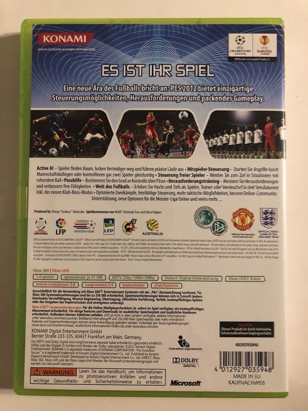 Microsoft Giochi: Pro Evolution Soccer 2012 für Xbox 360 – Usato da Kestenholz venduto da Mad18 1