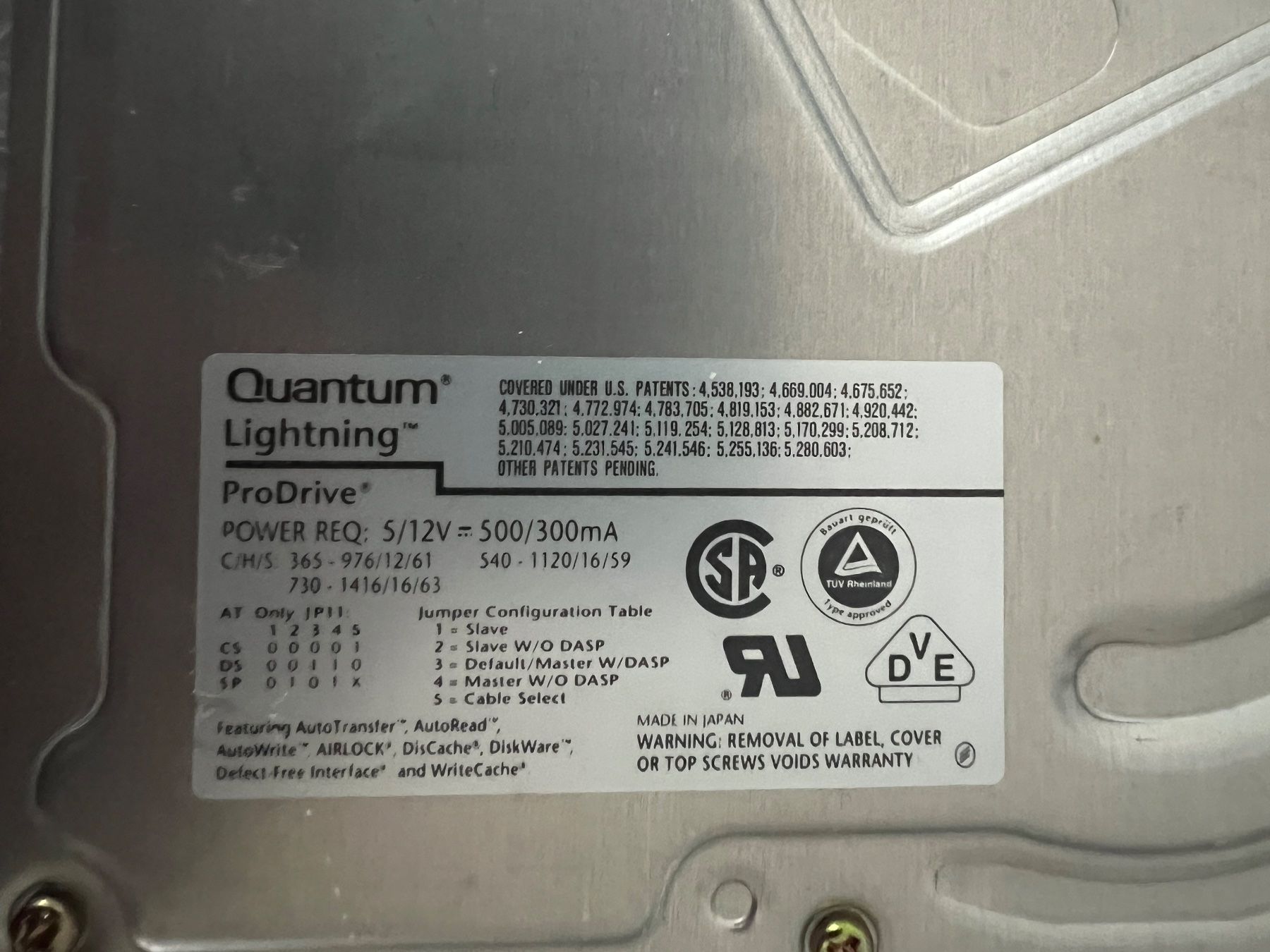 Disques durs: Harddisk Quantum Lightning ProDrive – D'occasion à Steckborn par rboelsterli