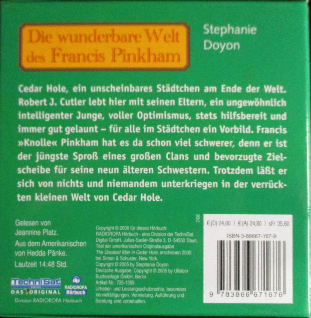 Audiolibri: Die wunderbare Welt des Francis Pinkham CD – Nuovo (secondo la descrizione) da Flumenthal venduto da novbra 1