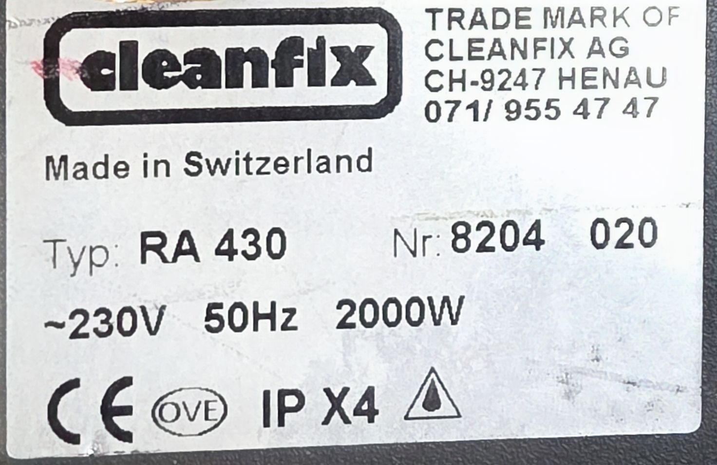 Cleanfix Tutte le macchine: SCHEUERSAUGMASCHINE CLEANFIX RA 430E # TASKI WETROK NILFISK – Usato da Zürich venduto da 5183840711 6