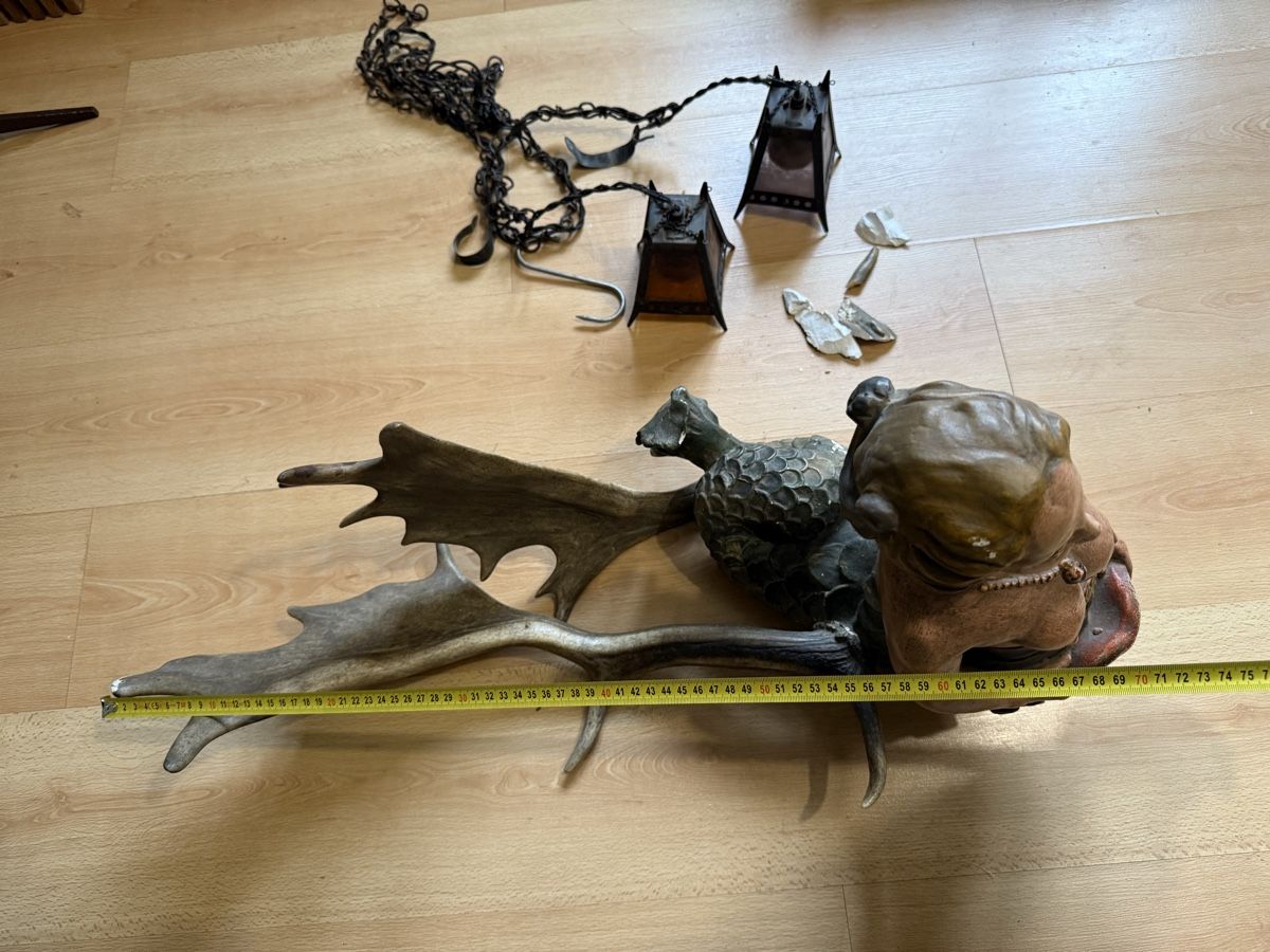 Kronleuchter & Deckenlampen: Antike Dachlamp Figu – Gebraucht aus Aarburg von Schatzaffe 8