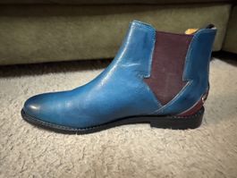 Melvin & Hamilton Ladies Ankle Boots, EU 39, Blue Leather
