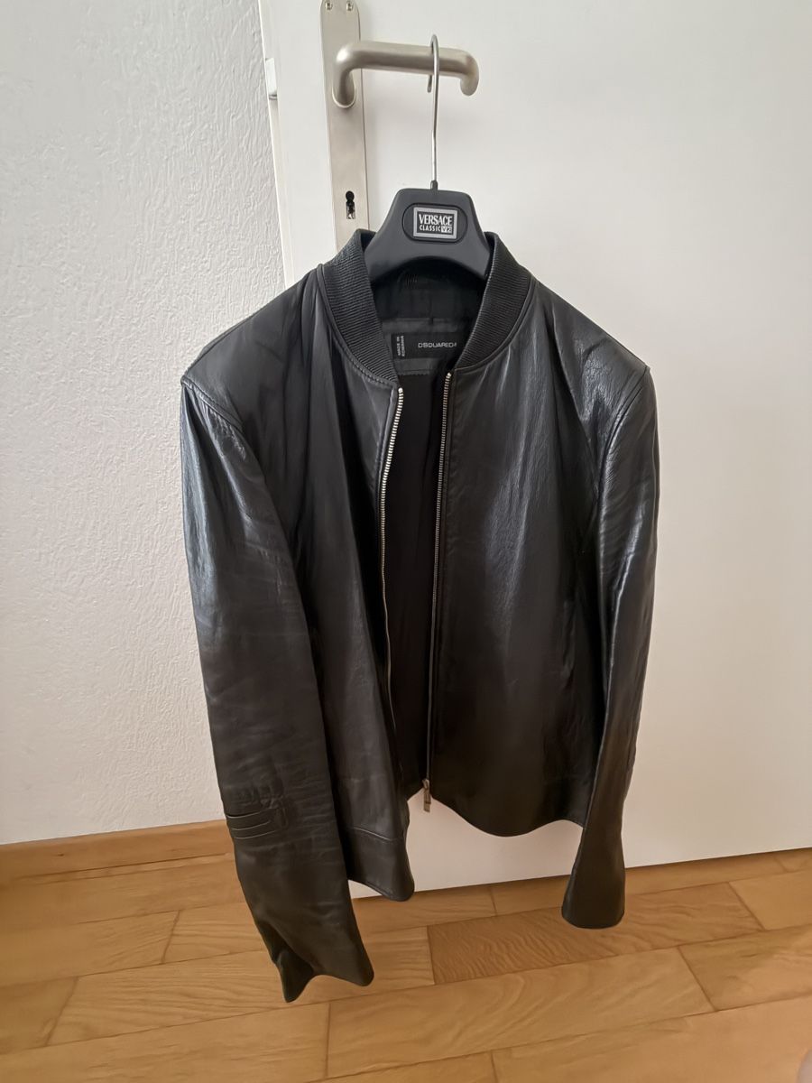 Dsquared2 Giacche: Dsquared2 Leather Jacket - Men's Size 56- Black Biker – Nuovo (secondo la descrizione) da Oberengstringen venduto da Titina90 1