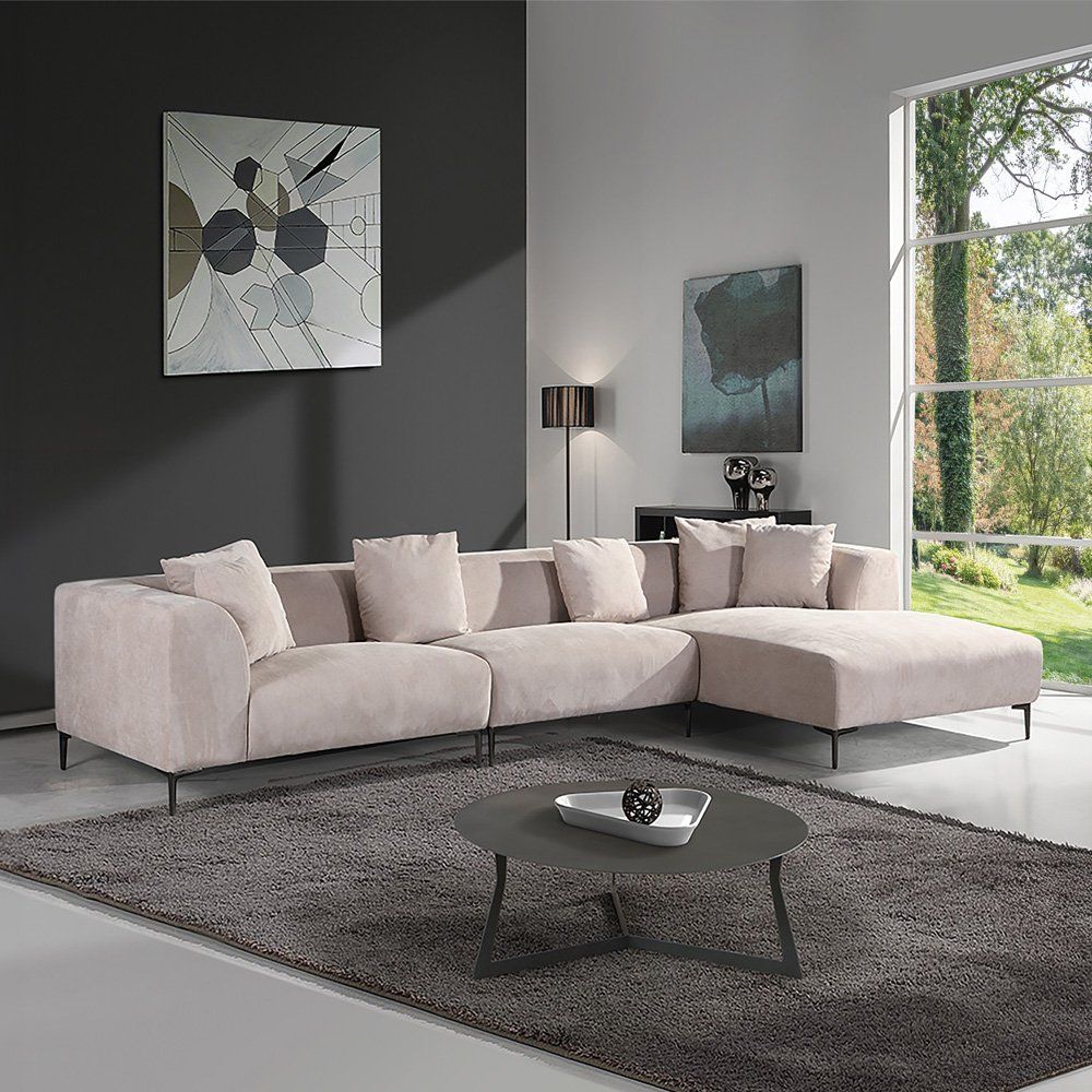 Divani: 21393 - Ecksofa TORINO Beige Rechts – Nuovo e nell'imballaggio originale da Wallenwil venduto da toesstal-vertrieb