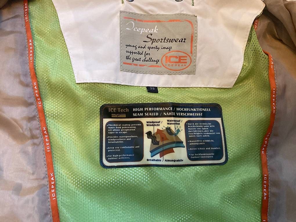 Giacche: Icepeark Jacke Gr. 38 off white grün – Usato da Lyss venduto da stubenwagen 4