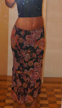 Vintage floral boho skirt