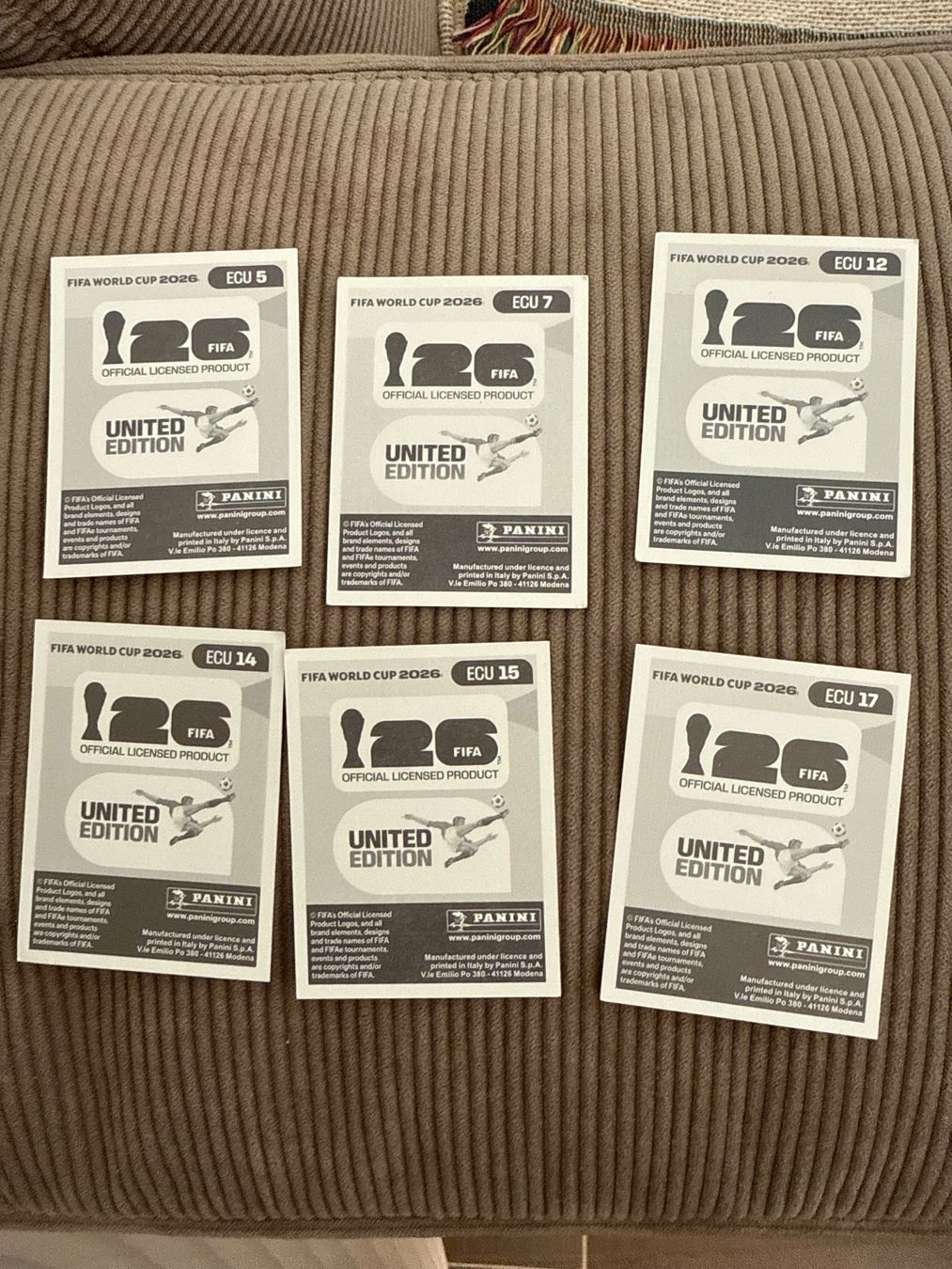 Panini Carte collezionabili: ECU 5,7,12,14,15,17 – Nuovo e nell'imballaggio originale da Savigny venduto da Kinderboutique