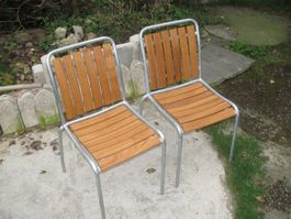 🔴2x Gartenstühle Bigla-Stil, ALLES NEU!!!🔴 EICHE SCHWEIZ