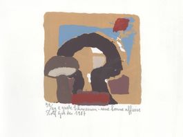 Rolf Greder, 1942 -" E guete Schwumm" Siebdruck