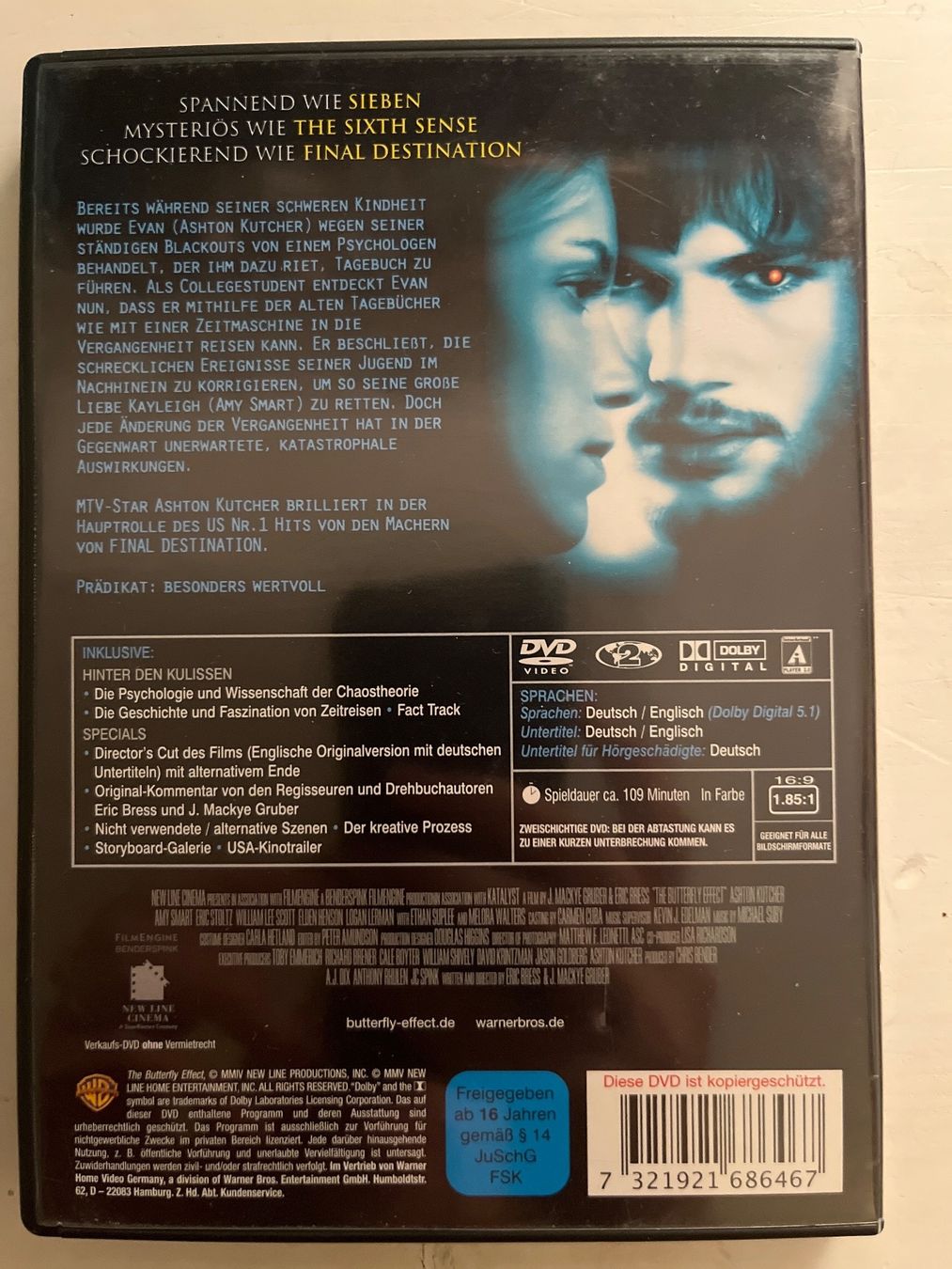 Tutti i DVDs: Butterfly Effect DVD 📀 – Nuovo (secondo la descrizione) da Sierre venduto da black.box 1
