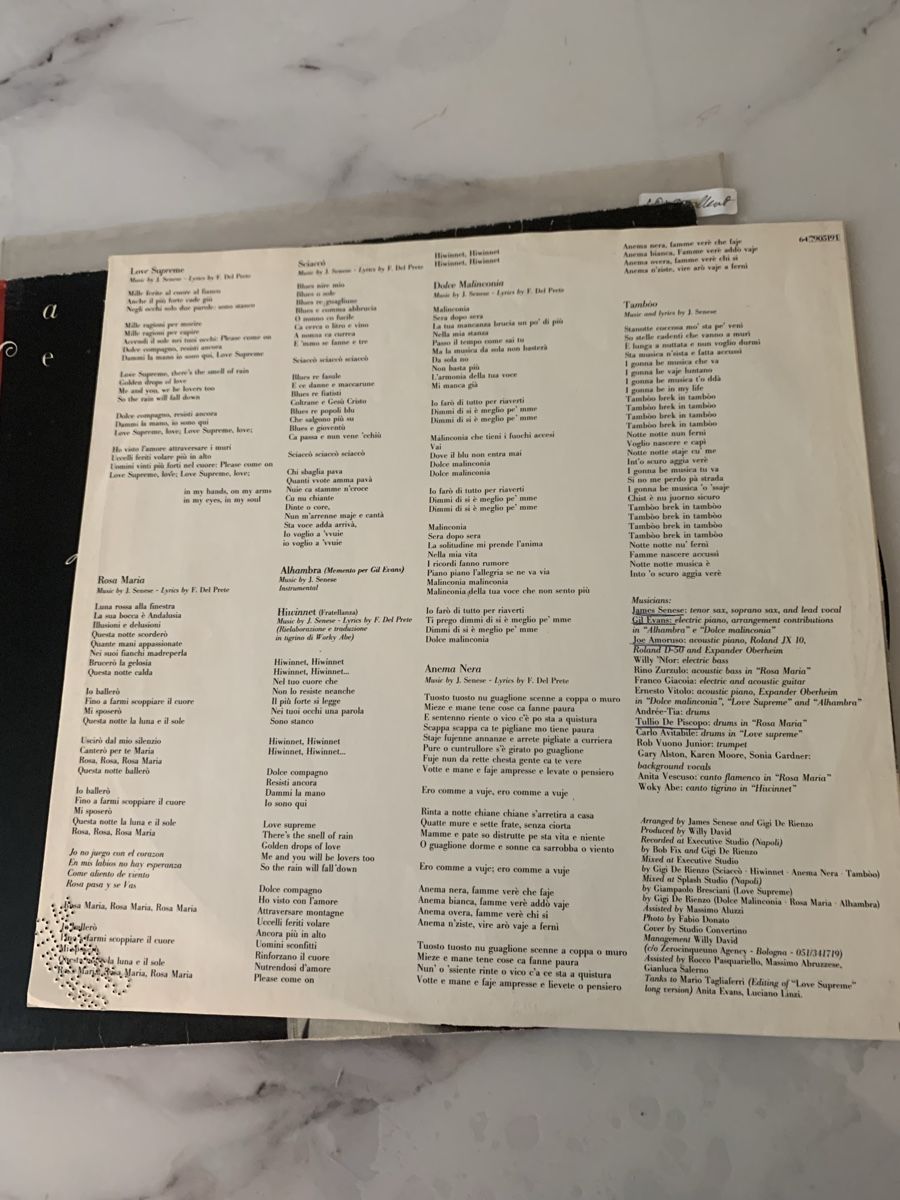 Vinyles: James Senese(Gil Evans)Alhambra – D'occasion à lausanne par Ccheche 4