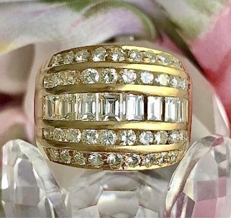 Anelli: Diamant Luxus Ring ca. 3.54ct. Diamanten – Usato da Münsingen venduto da Goldvreneli1897