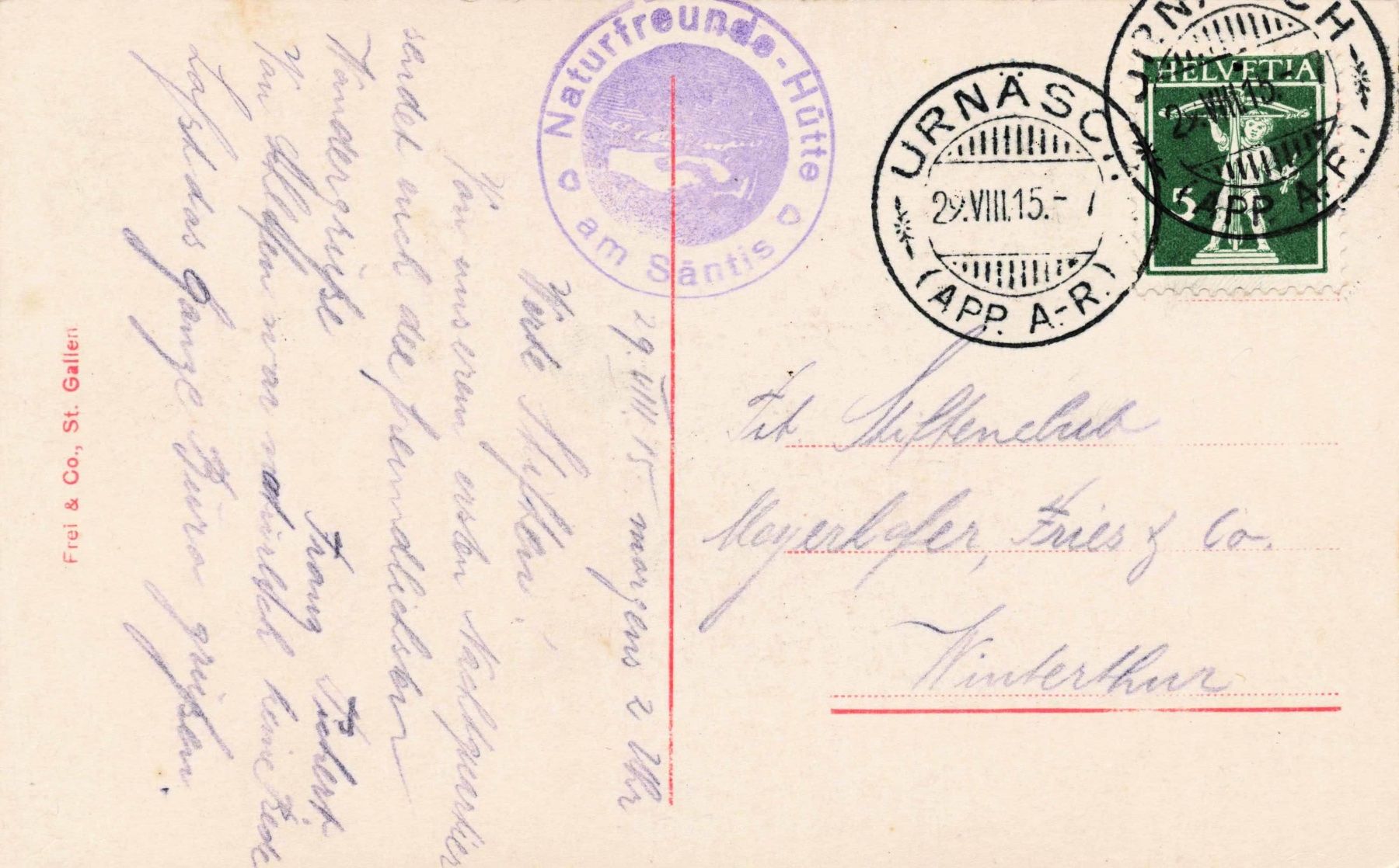 Cartes postales: Naturfreunde Hütte Santis – D'occasion à Biasca par Blenio71 1