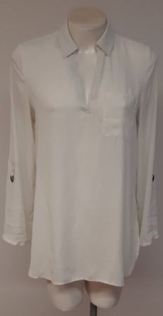 YESSICA Bluse V-Ausschnitt Weiss Gr.38