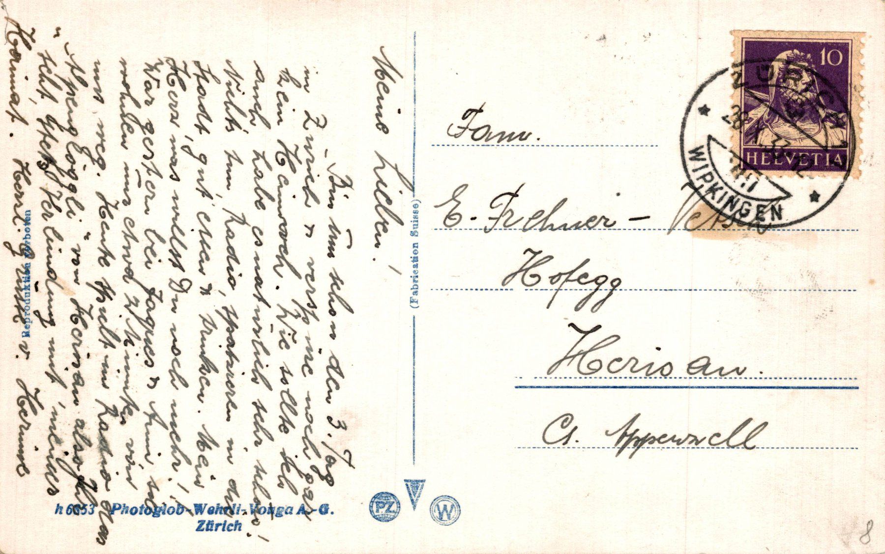 Cartoline postali: Zürich vom Uetliberg aus – Usato da Bronschhofen venduto da Astore 1