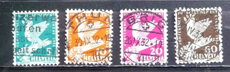 Tutti i francobolli: 1932 Schweiz 5-60 gestempelt – Usato da Horgen venduto da FIR-2008