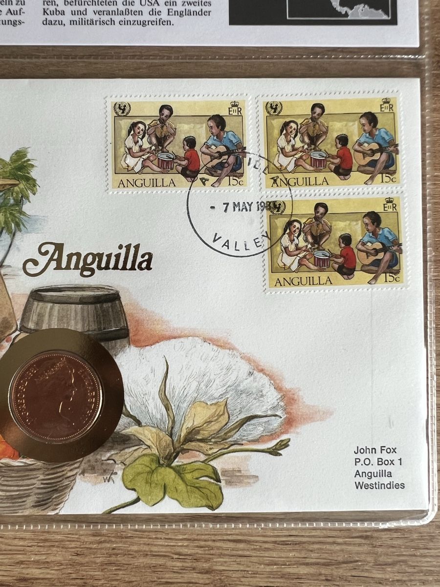 Tutti le monete: Münzbrief Anguilla – Usato da Braunau venduto da Desil2511 2