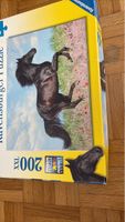 XL Puzzle: Schwarzes Pferd in Frühlingswiese, 400 Teile