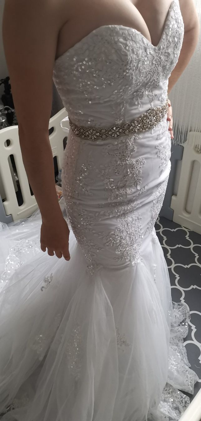 Vestiti: Hochzeitskleid + Schleppe  + accessoires gratis – Usato da Kerzers venduto da dri_j6pn 7