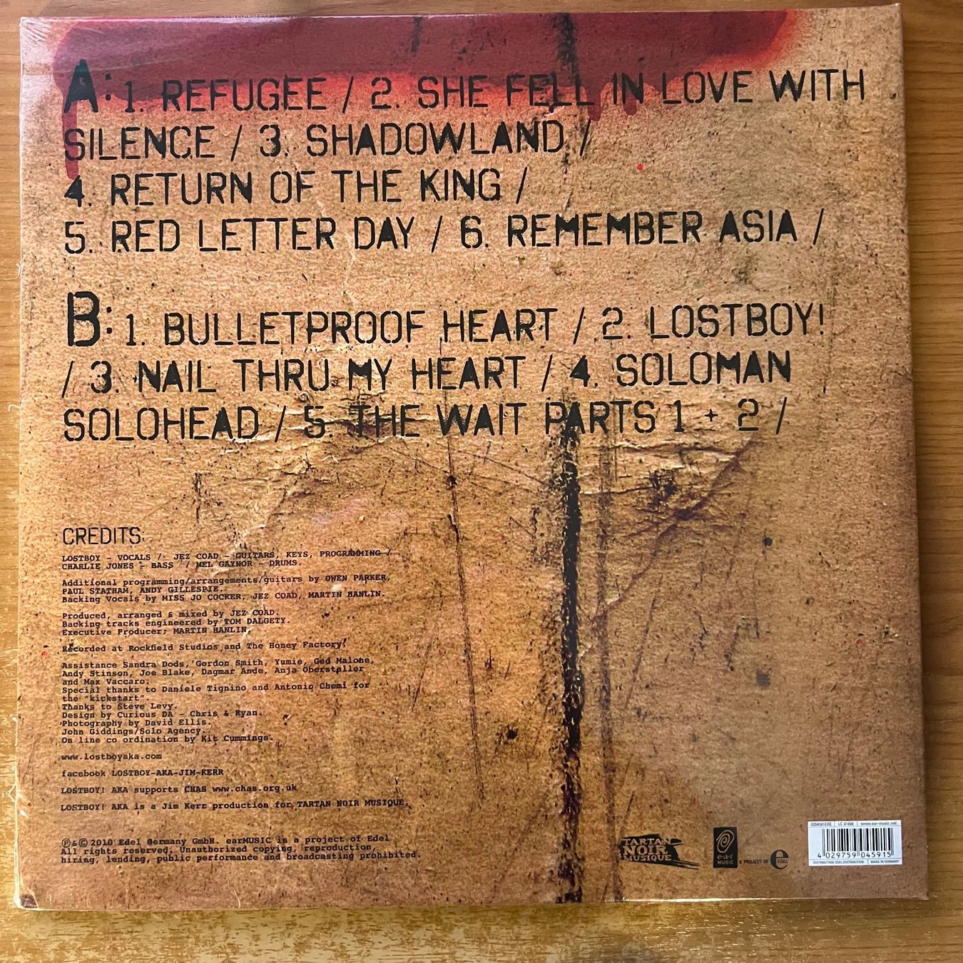 Schallplatten: Lostboy! A.K.A Jim Kerr - Same / 1. EU-Press. 2010 - NEW – Neu und originalverpackt aus Gais von soundcave57 2