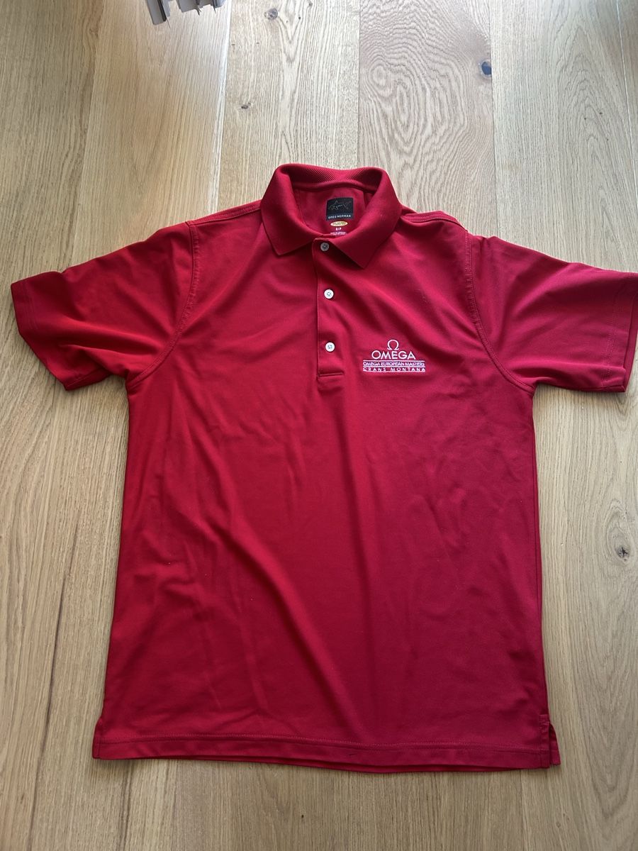 Polo-Shirts: Greg Norman, polo polyester, rouge,Taille L – Neu (gemäss Beschreibung) aus Lausanne von lavirgule