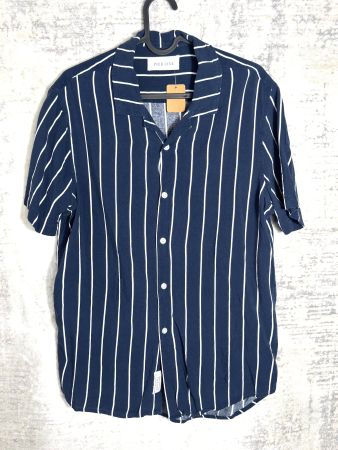 PIER ONE "STRIPED" SHORT SLEEVES SHIRT Sz: S