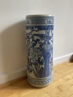Japanese Blue and White Porcelain Umbrella Stand