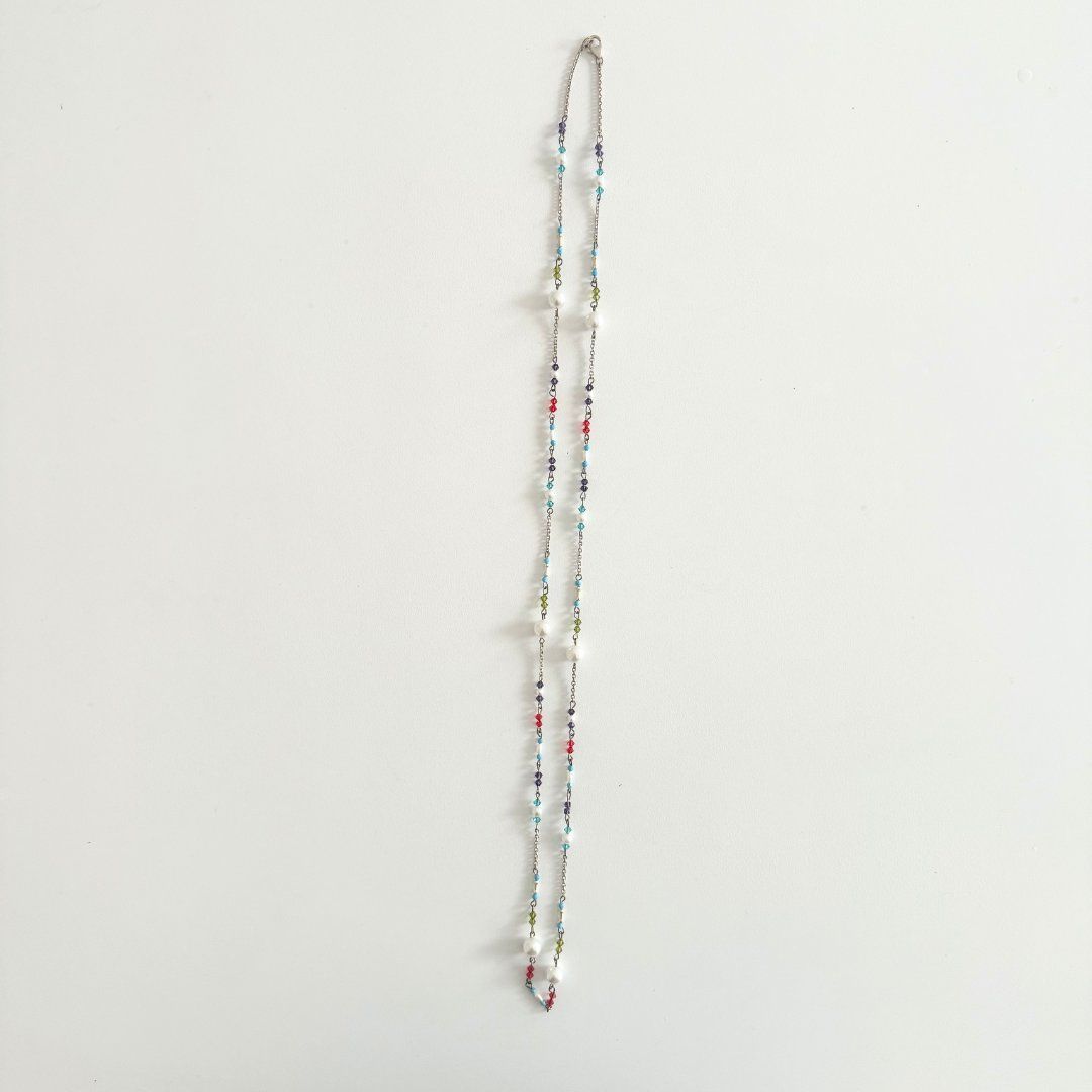 Catenine: Collier Multicolore - Rouge, Blanc, Bleu, Noir – Usato da Vevey venduto da secondlifevevey 1