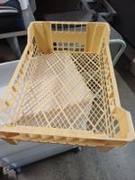 Caisse de transport plastique jaune dimensions 60x40x20cm oc