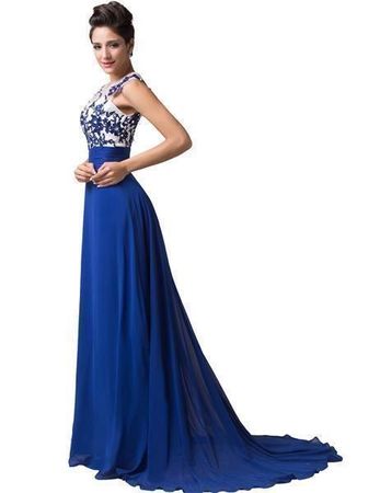 Abendkleid Brautkleid Royalblau 32/34