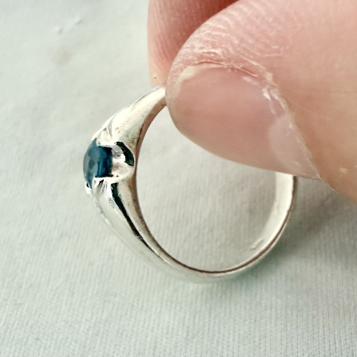 Ringe: Bague en argent - Saphir de Ceylan – Gebraucht aus Marly von Nor_al3 3