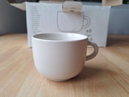 6 Ikea Minuskel Tassen mit Unterteller
