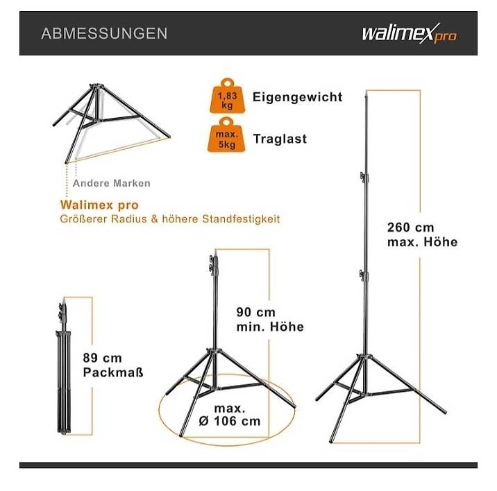 Treppiedi & Teste: Walimex Lichtstativ – Usato da Glarus venduto da noflow 2