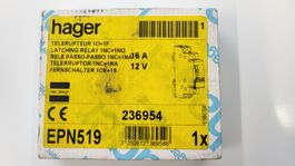 Hager Fernschalter EPN519 Stromstoßschalter 16A  12V AC Neu
