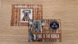 FL-Cryptobriefmarke Nr. 8 - The Koala - violette Lederhose